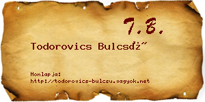 Todorovics Bulcsú névjegykártya